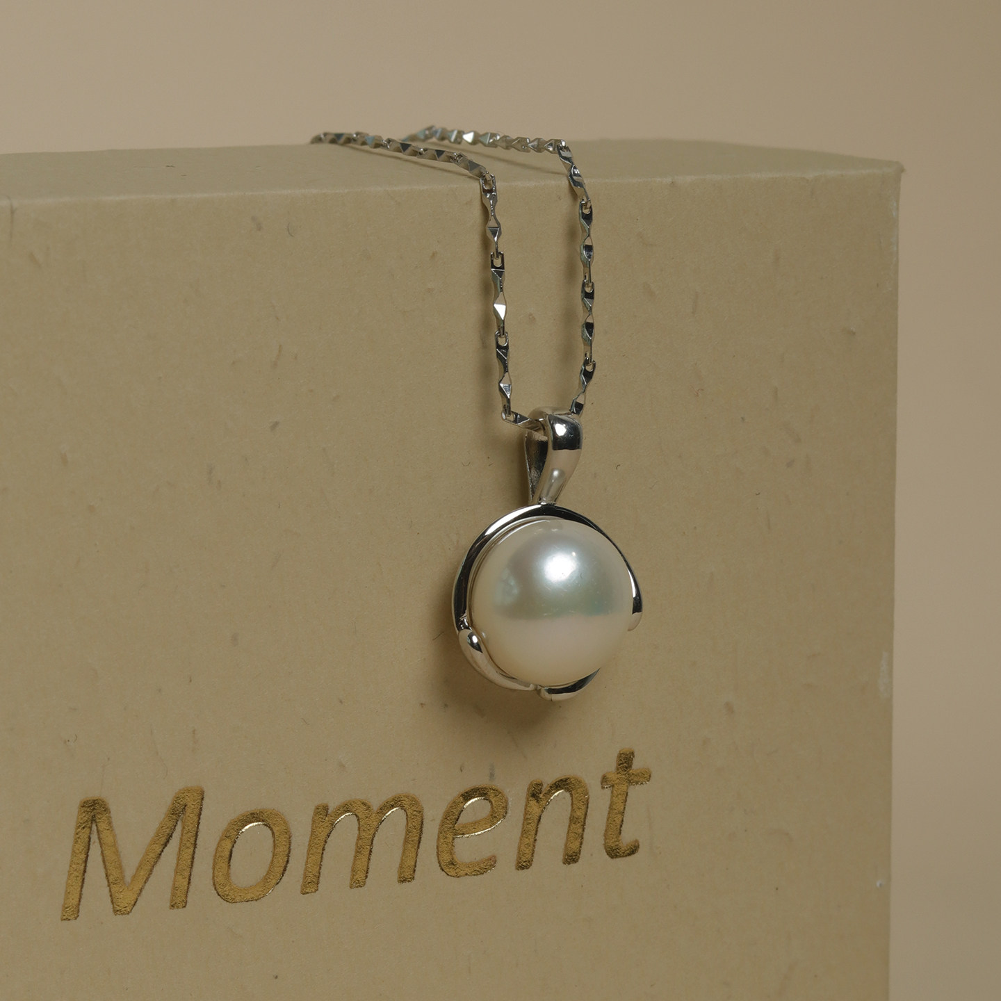 Moment 天然淡水大颗珍珠吊坠纯银项链毛衣链锁骨链配饰2025新款