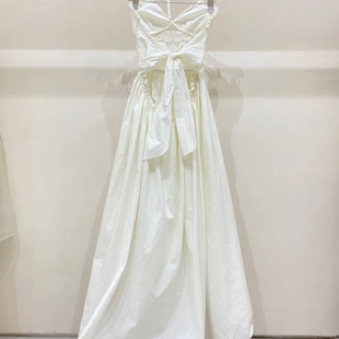 礼服连衣裙 短袖 贵气优雅 重工镶钻珍珠圆领紫色花卉蕾丝镂空修身