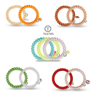 高弹力发绳不勒发皮筋 美国TELETIES电话线发圈2023运动系列定制款