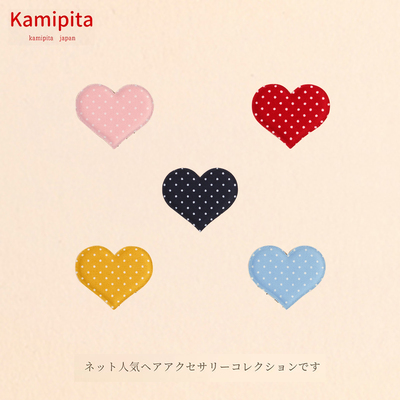 KAMIPITA明星同款新品成人头饰棉质小波点爱心小号儿童发贴刘海贴