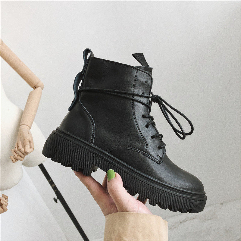 實庫存    2019新款馬丁靴機車真皮短靴新款秋季春季百搭圓頭在類目 女鞋, 靴子中 - 來自Buy2taobao.com提供專業的淘寶代購服務