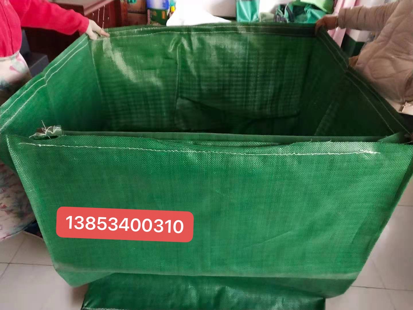 pp可定制乡村河道治理绿化护坡加固挡墙土工石笼袋绿色格拉威袋