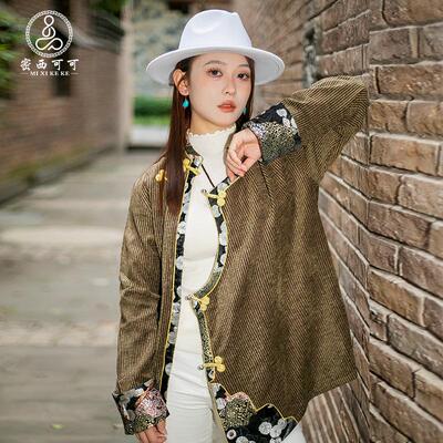 藏族服装藏式女加绒外套