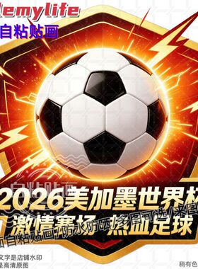 2026美加墨世界杯装饰贴纸贴房间
