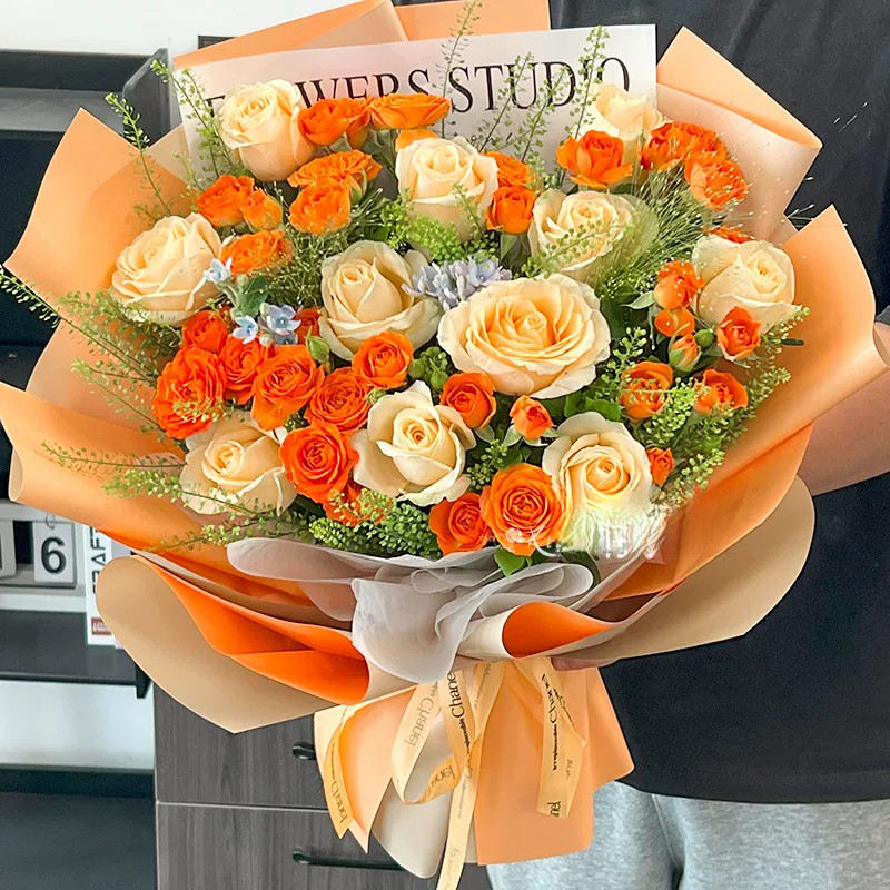 教师节向日葵玫瑰花混搭花束毕业鲜花老师女友生日礼物同城速递店