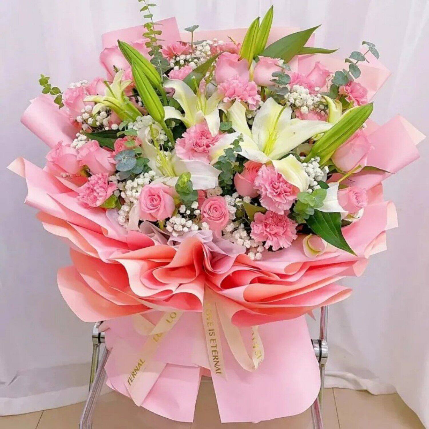 探望病人康乃馨百合花束鲜花速递同城配送妈妈长辈闺蜜生日礼物