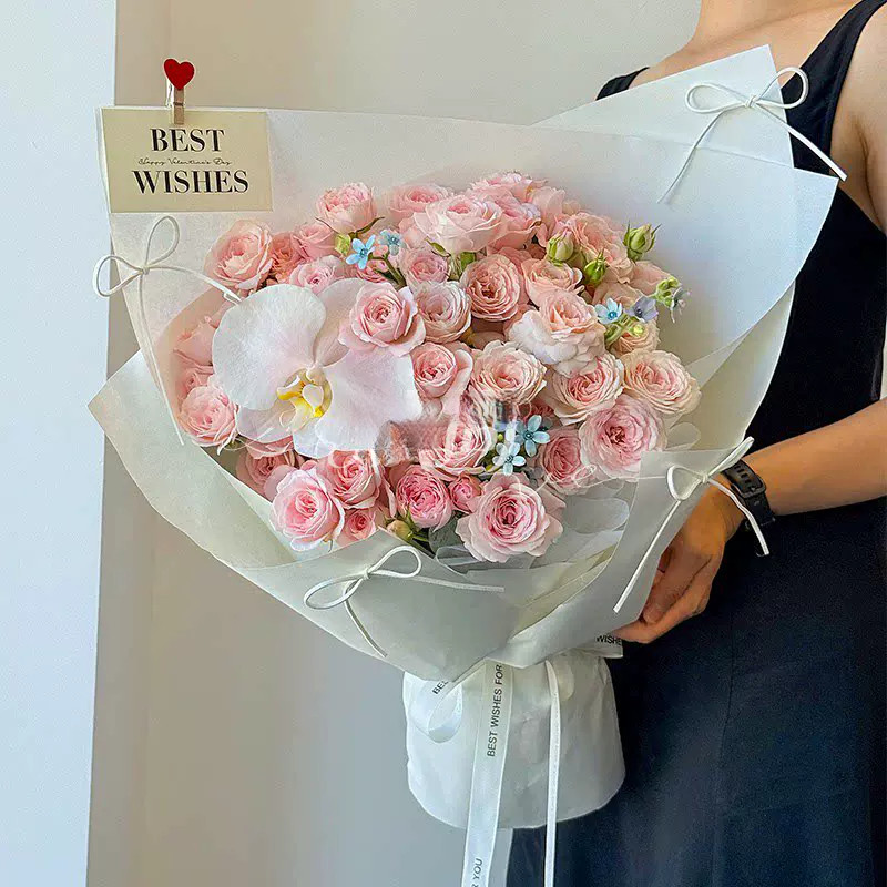 仙子之吻花束泡泡玫瑰真鲜花速递同城女友生日礼物北京广州全国店