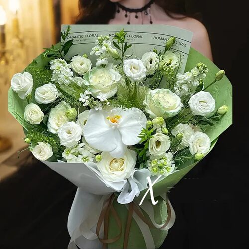 毕业季苏格兰绿玫瑰花束鲜花速递同城配送男女友老公生日礼物广州