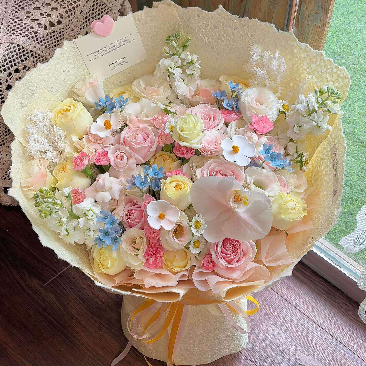 混搭生日花束绣球玫瑰鲜花速递同城北京上海杭州花店送生日礼物