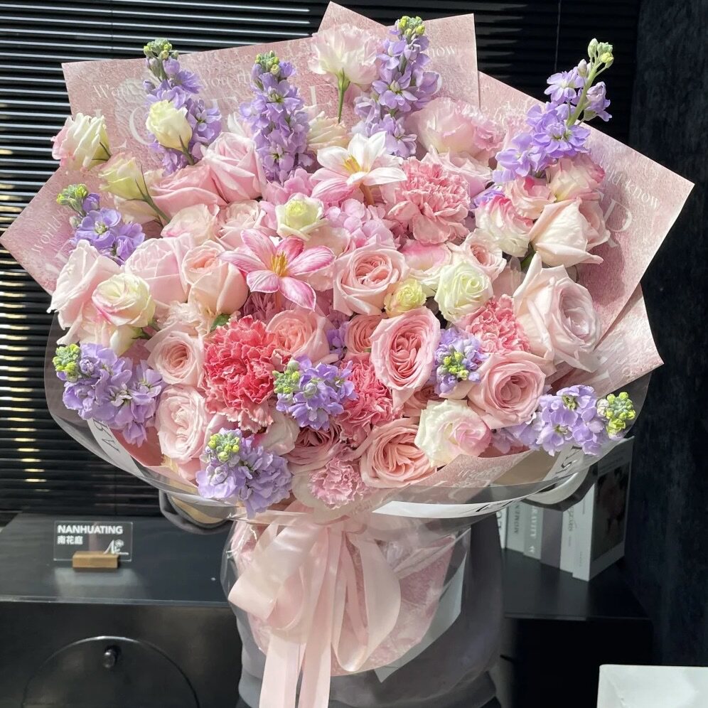 全国玫瑰鲜花束同城速递配送女友生日礼物上海北京深圳南京武汉店