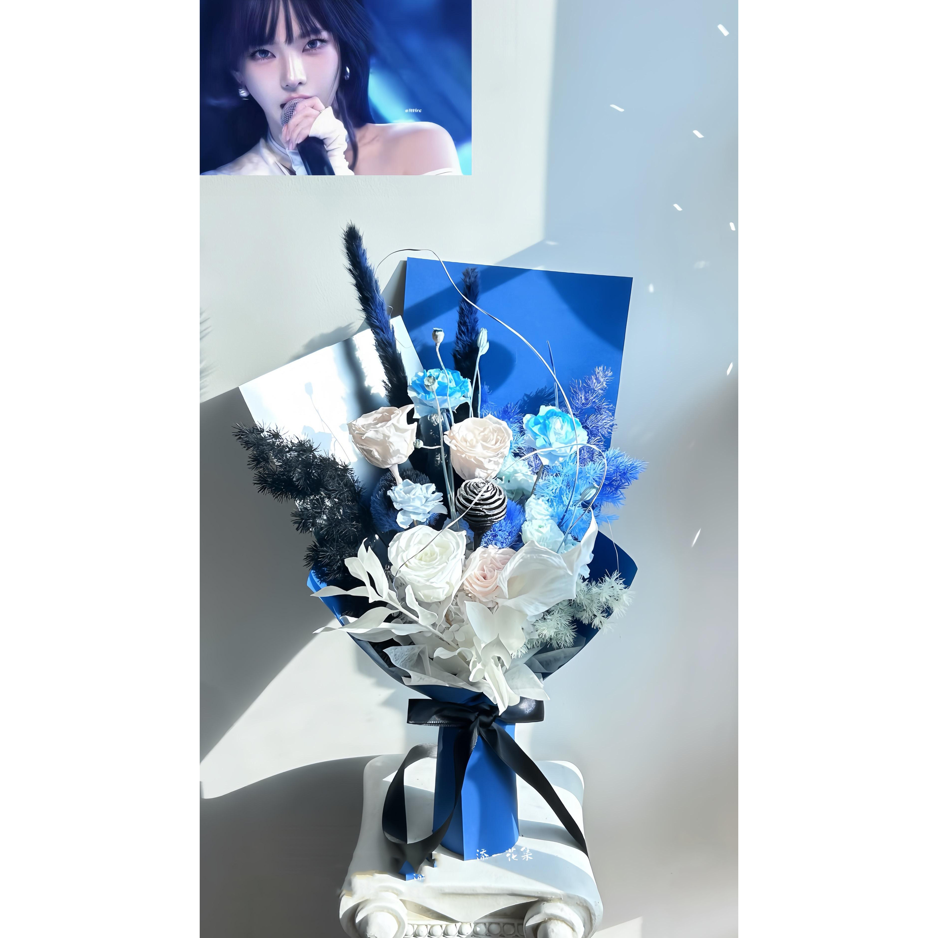 进口特级奥斯汀玫瑰永生花花束真花干花高端花束送男友情人节七夕