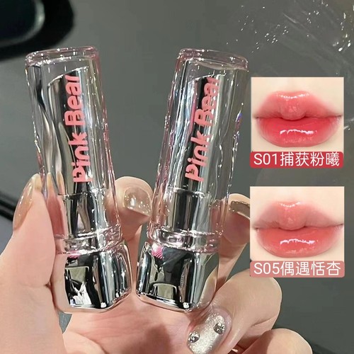 pinkbear皮可熊糖光水精华口红S05滋润成膜不易沾杯嘟嘟唇S05