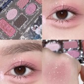 花知晓天鹅芭蕾六色眼影盘大地色日常哑光细闪珠光综合盘03粉天鹅