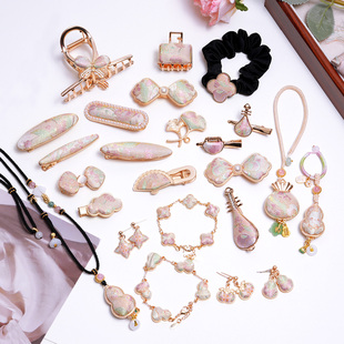 非遗名家真宋锦发饰葫芦毛衣链国风饰品项链新款女士发夹包挂车挂