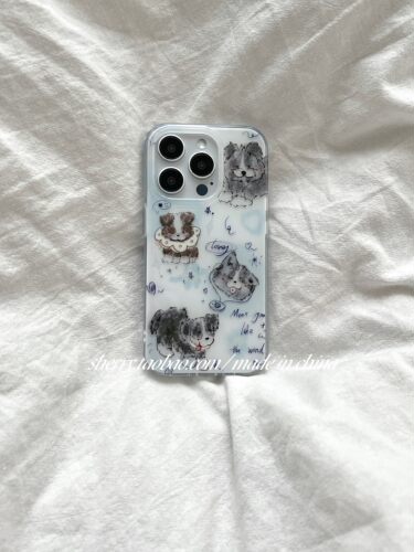 SHERRYins水蓝晕染狗狗手机壳