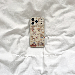 ins风秋冬枫叶梅花鹿兔子适用于苹果17ProMax手机壳iPhone16Pro小众少女心15简约14小清新卡通可爱萌 SHERRY