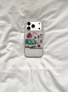 SHERRY*ins风白色波点农场玩偶兔子适用于苹果17ProMax手机壳iPhone16Pro小众少女心15简约14小清新卡通可爱