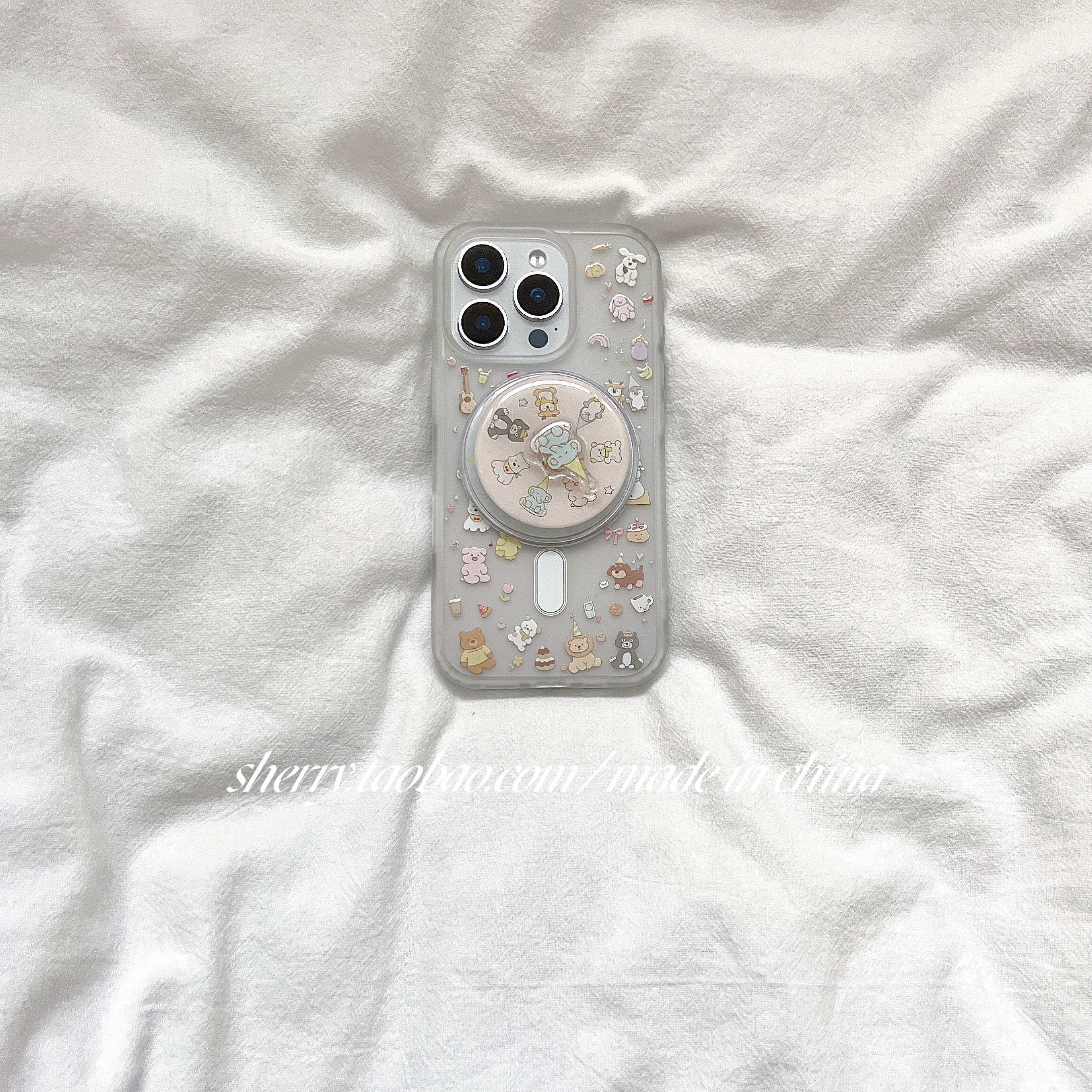 SHERRY*ins风肤感白半透可爱小动物磁吸适用于苹果17ProMax手机壳iPhone16Pro小众少女心15简约14清新13卡通,3C数码配件,手机保护套/壳,淘宝优惠券,粉丝福利购,淘宝优惠卷