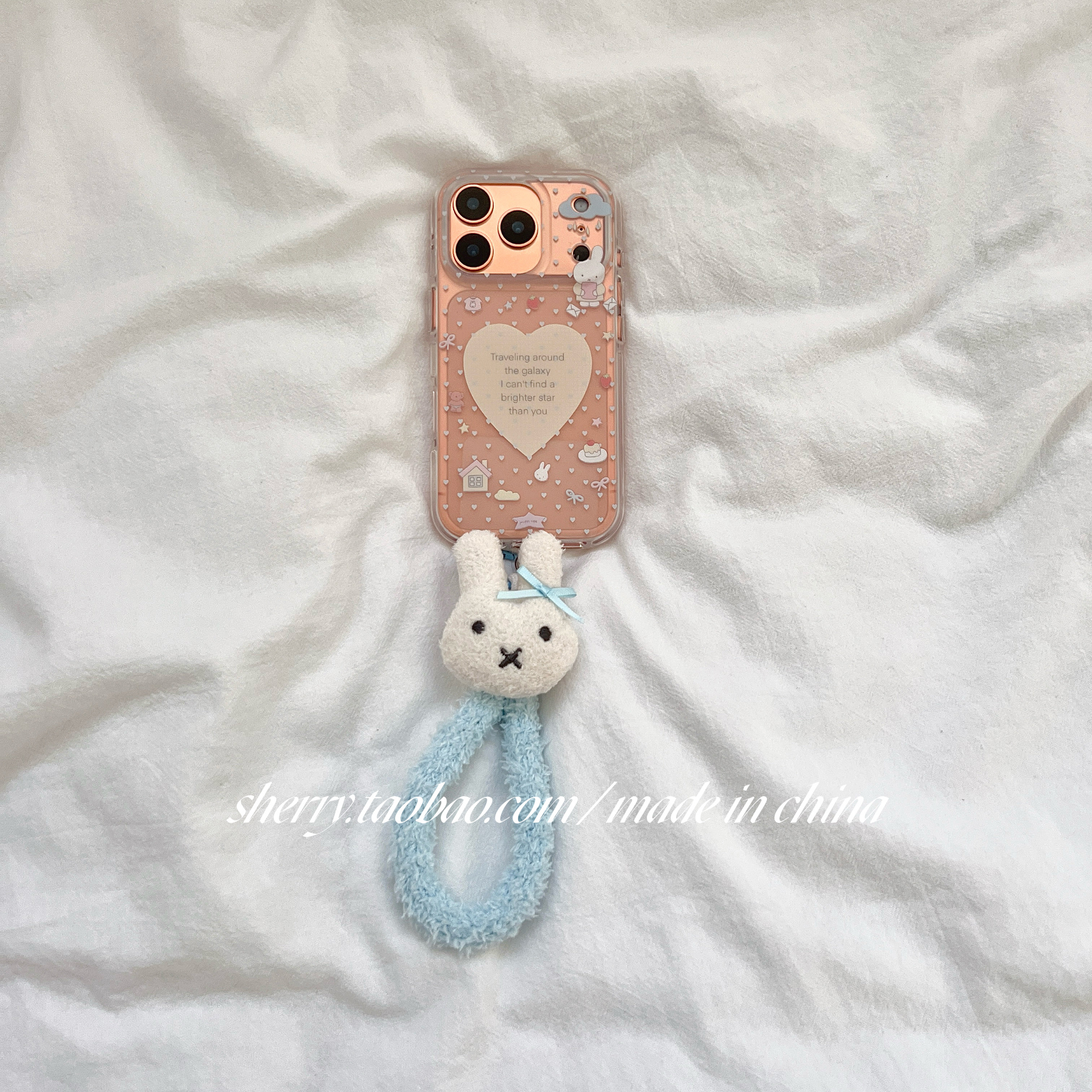 SHERRYins风半透肤感兔子手机壳