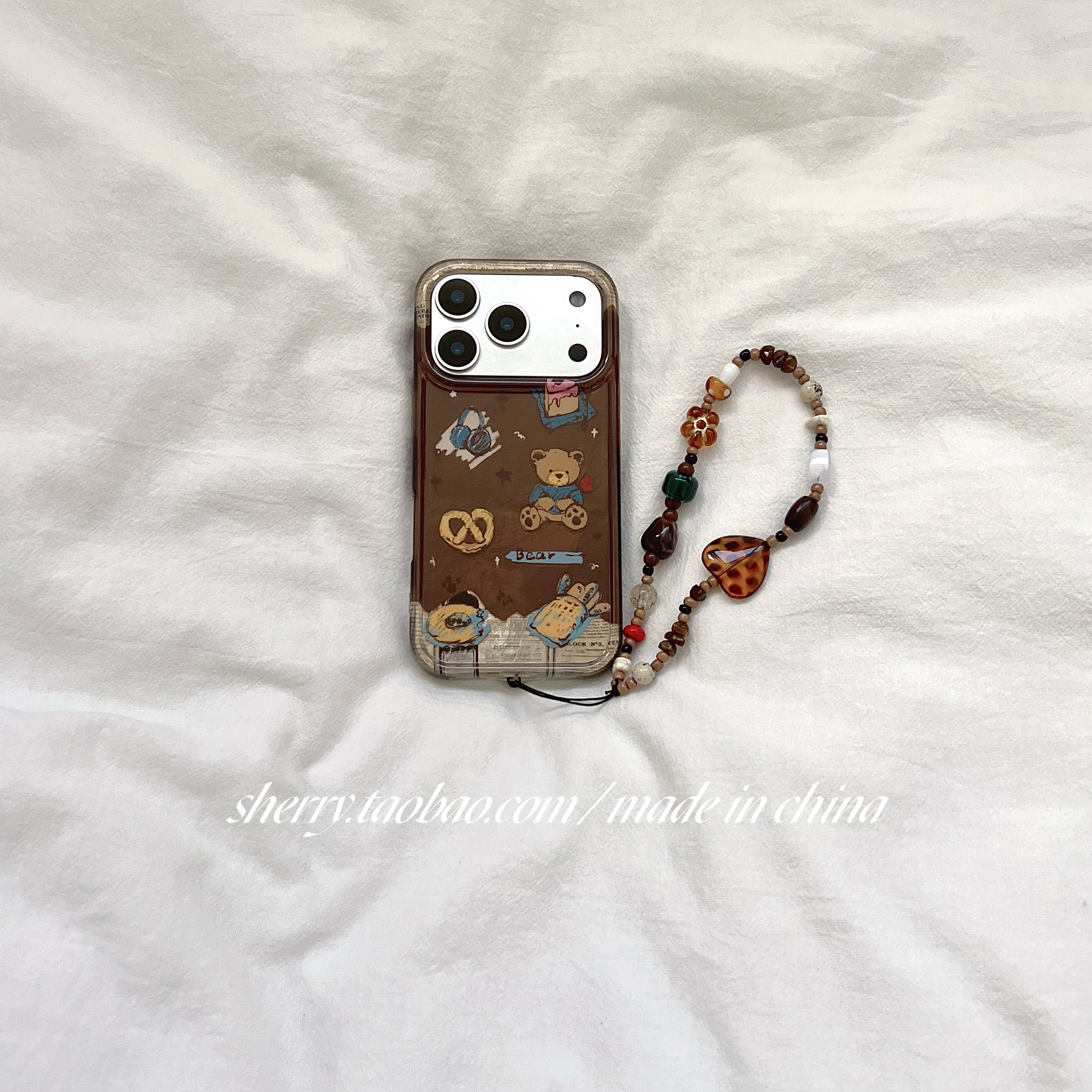 苹果17手机壳小众少女心可爱小熊