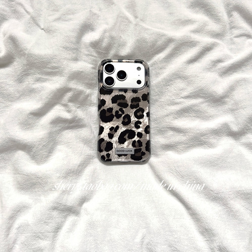 SHERRY苹果豹纹手机壳高级感甜酷