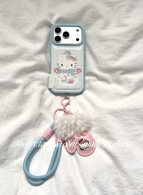 SHERRY*ins风冬日蓝色围巾雪人kt猫适用于苹果17ProMax手机壳iPhone16Pro小众少女心15简约14小清新卡通可爱
