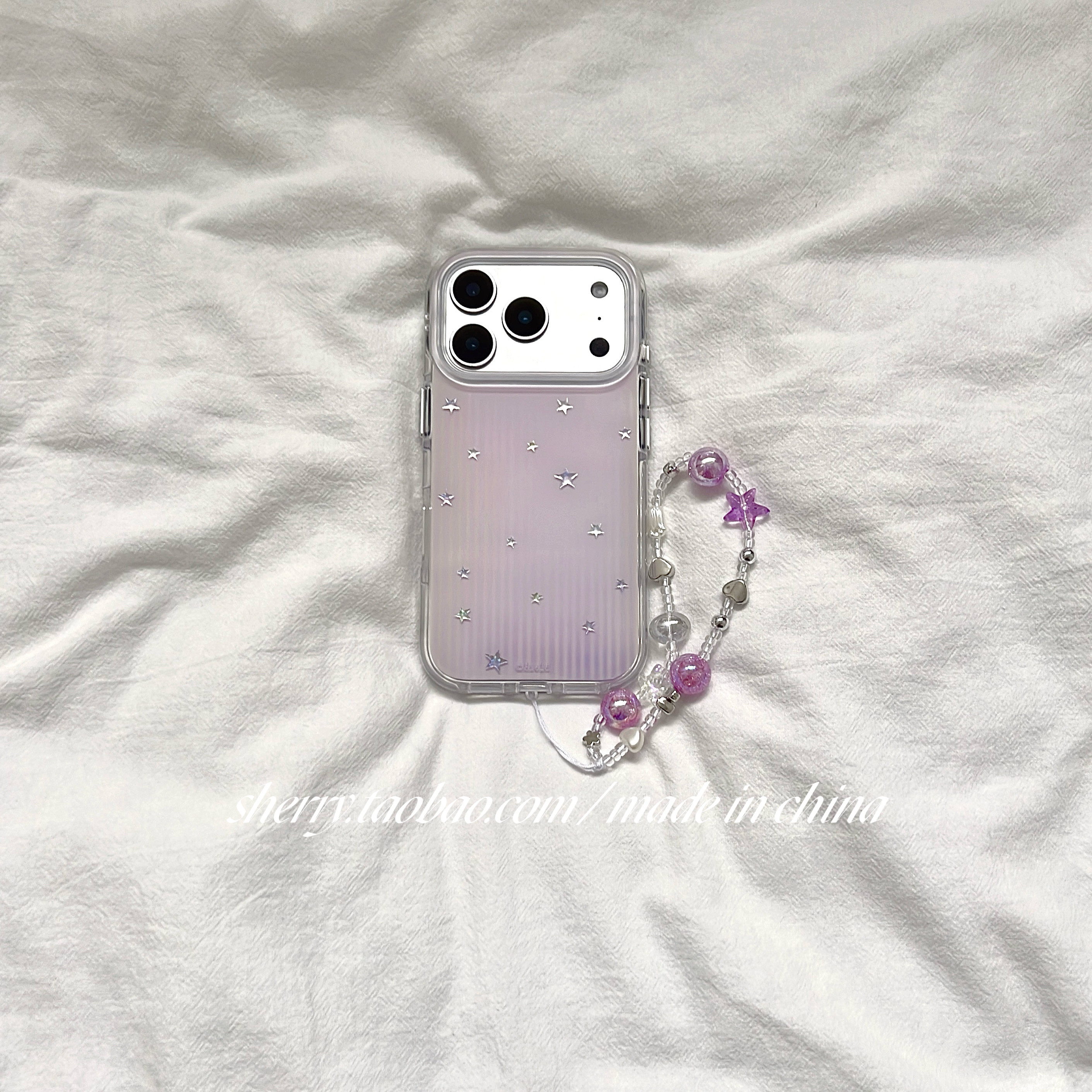 SHERRY*ins风温柔紫色星星适用于苹果17ProMax手机