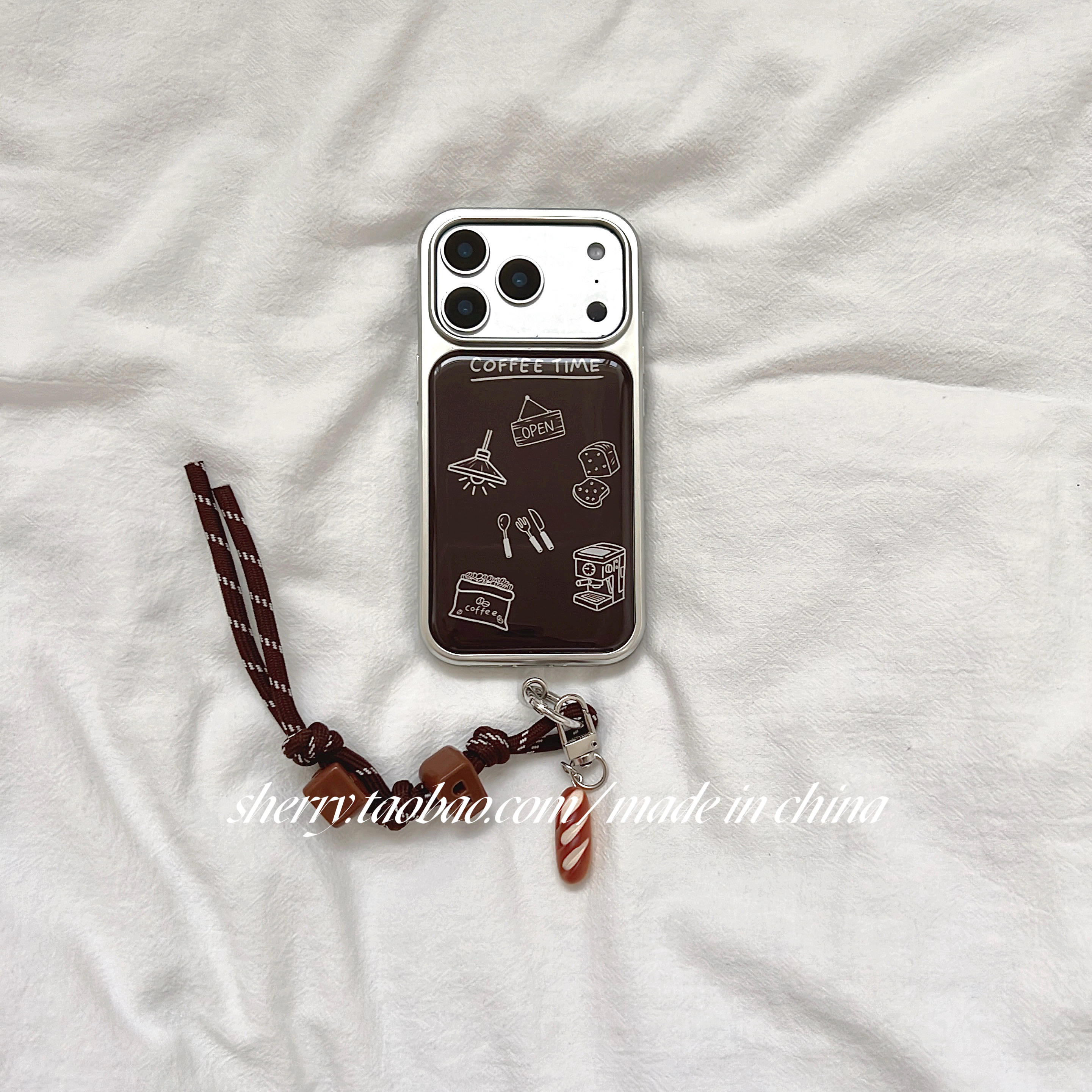 苹果17手机壳简约可爱小清新咖啡