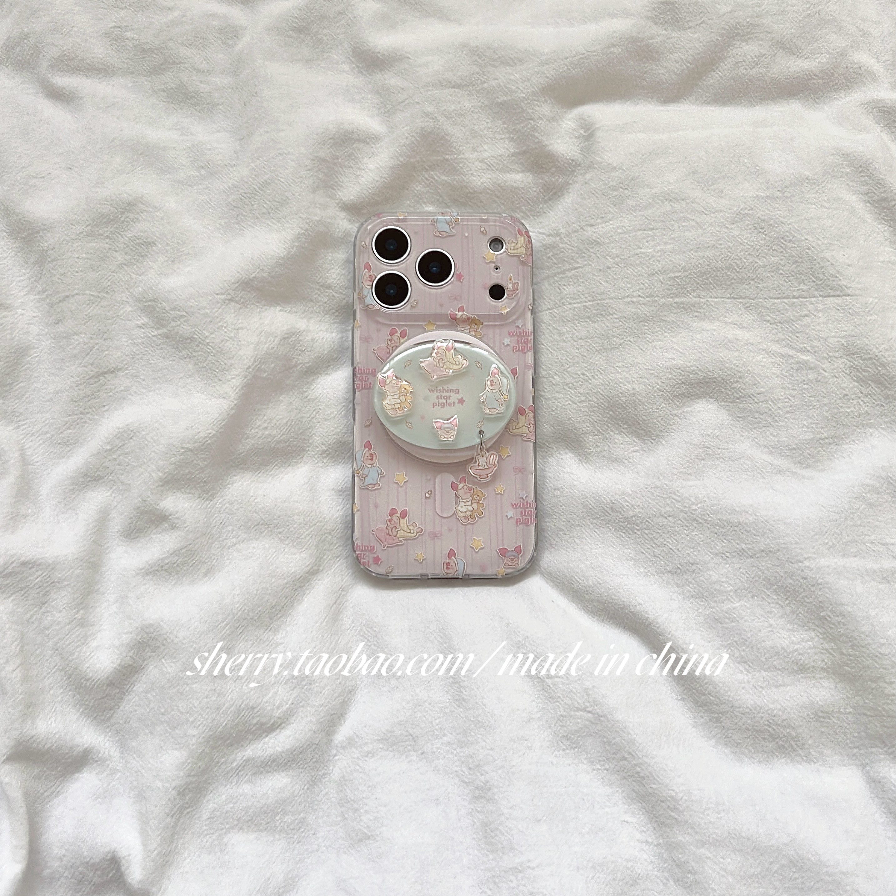 SHERRY*ins风粉底睡衣猪猪磁吸适用于苹果17ProMax手机壳iPhone16Pro小众少女心15简约14小清新卡通可爱软萌,3C数码配件,手机保护套/壳,淘宝优惠券,粉丝福利购,淘宝优惠卷