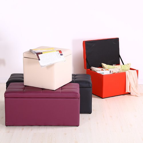 小户型免安装方形沙发凳试衣间凳