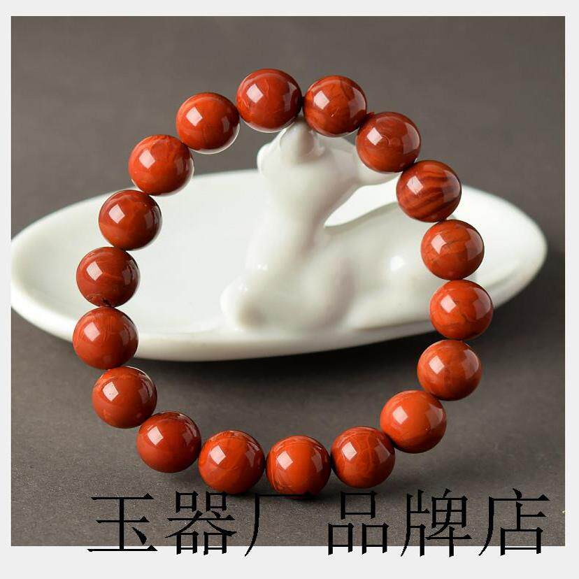 精品高端南红手串火焰红散珠子圆珠手串原石单珠红玛瑙手链男女款