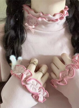 买一送一两件装秋冬新款德绒打底甜美清新加绒百搭修身长袖t恤女