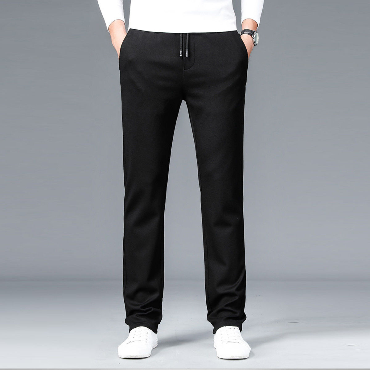 Lee Cooper【速干薄款】抽绳夏速干直筒弹力运动裤男士休闲男裤