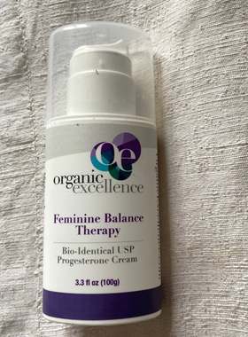 包邮Organic Excellence女性平衡护理 生物相同的USP孕酮乳膏100g