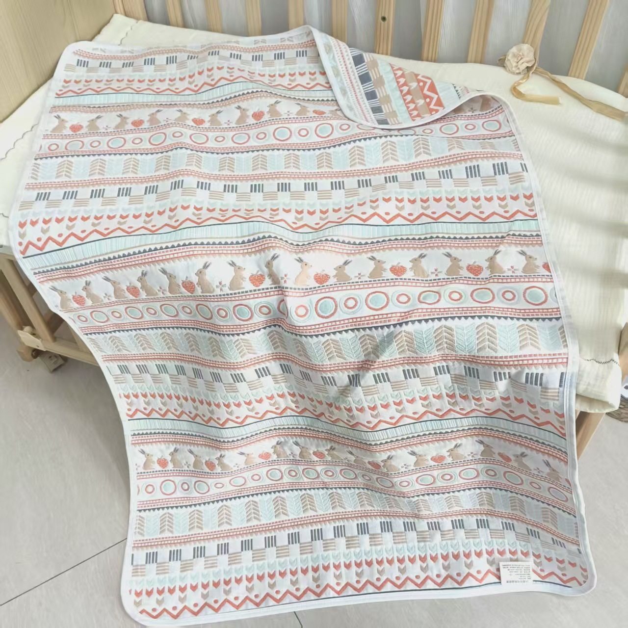 软凉席婴儿小推车凉席纱布a类包单宝宝六层纱布纯棉幼儿园隔热垫,婴童用品,婴童凉席,淘宝优惠券,粉丝福利购,淘宝优惠卷