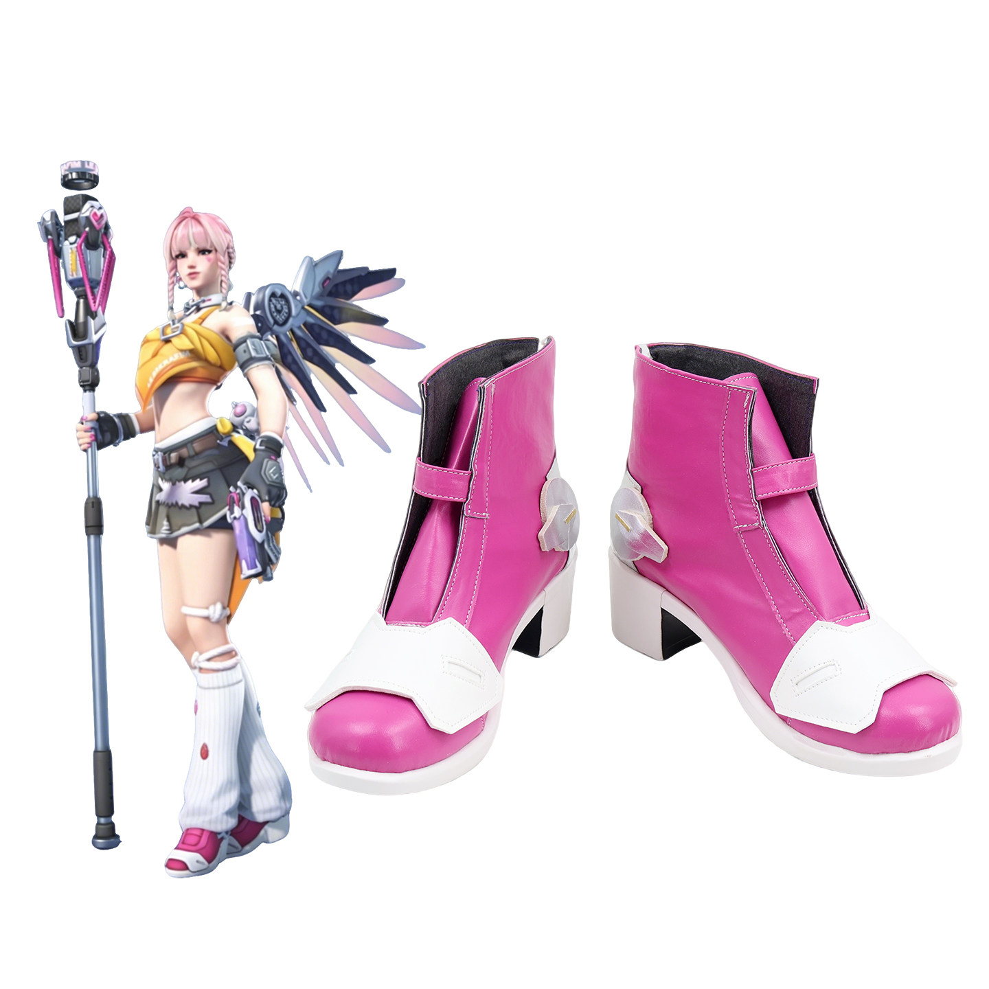 Cosplay鞋靴守望先锋ow天使女团Cosplay鞋cos鞋定制