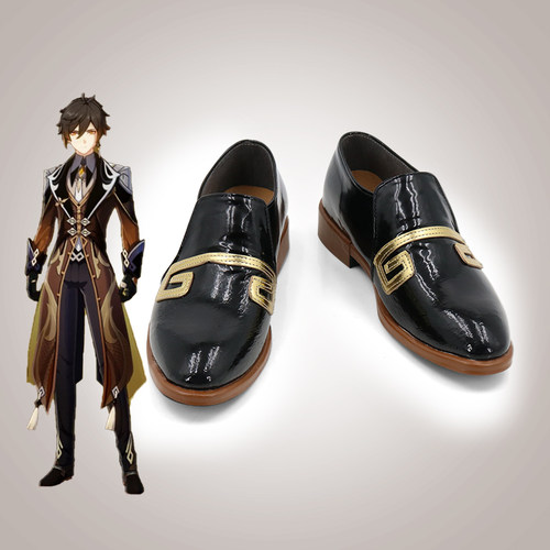 原神钟离cosplay鞋支持来图定做