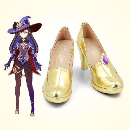 莫娜 原神cos鞋 游戏动漫Cosplay靴子支持看图定制货35