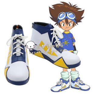 数码宝贝八神太一 cosplay鞋 cos鞋来图定做