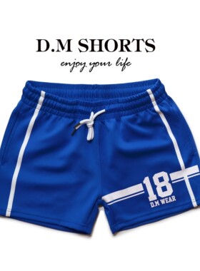 D.M男内裤 低腰性感时尚平角裤家居裤字母18睡裤短裤运动系绳瑜伽