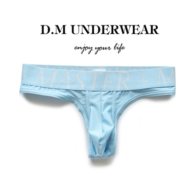 D.M男内裤低腰性感高弹顺滑丁字裤情趣单丁个性丁字裤T字囊袋欧美