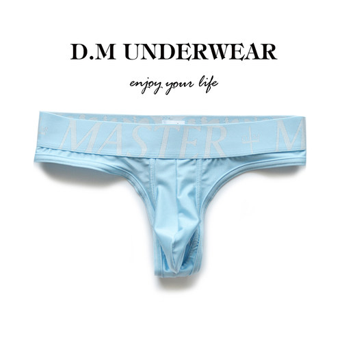 D.M男内裤低腰性感高弹顺滑丁字裤情趣单丁个性丁字裤T字囊袋欧美