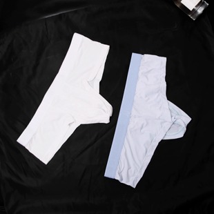 丁字裤 单丁裤 ****高弹激凸 低腰性感冰丝薄透气透明T裤 D.M男内裤