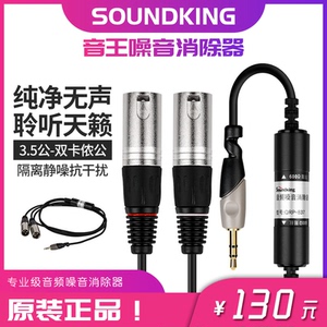 Soundking/音王B37音频隔离器抗干扰消音器3.5转双卡农公线