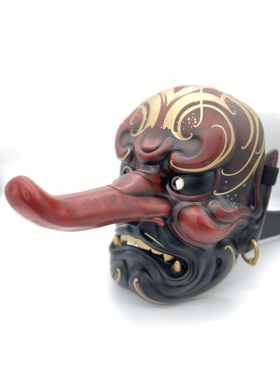 抖音同款大天狗面具树脂彩绘挂件摆件道具mask可佩戴cosplay