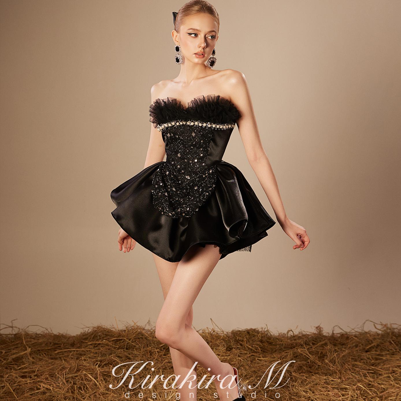 性感蓬蓬裙钉珠水晶亮片礼服