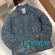 复古蓝做旧泼墨牛仔夹克外套 BOWWOW官方授权 日本制 SURGIR