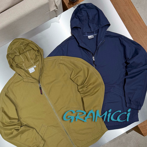 Gramicci 小野人官方授权26AW 人字纹帆布松紧连帽工装夹克外套