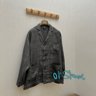 7折 orSlow授权 日本制 亚麻轻透染色水洗西装外套 SURGIR买手店