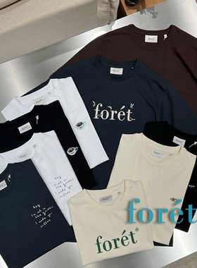 foret 丹麦设计师品牌 多色简约LOGO印花圆领短袖T恤 SURGIR